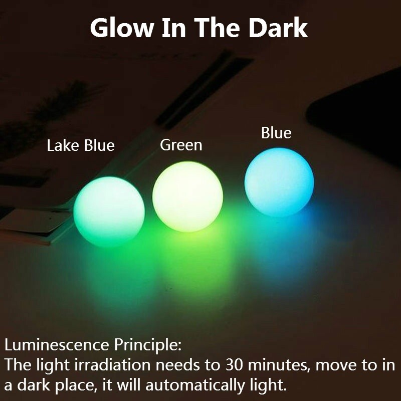 1pc Luminous Stone Green/Blue Glow In The Dark Crystal Sphere Ball 20-70mm