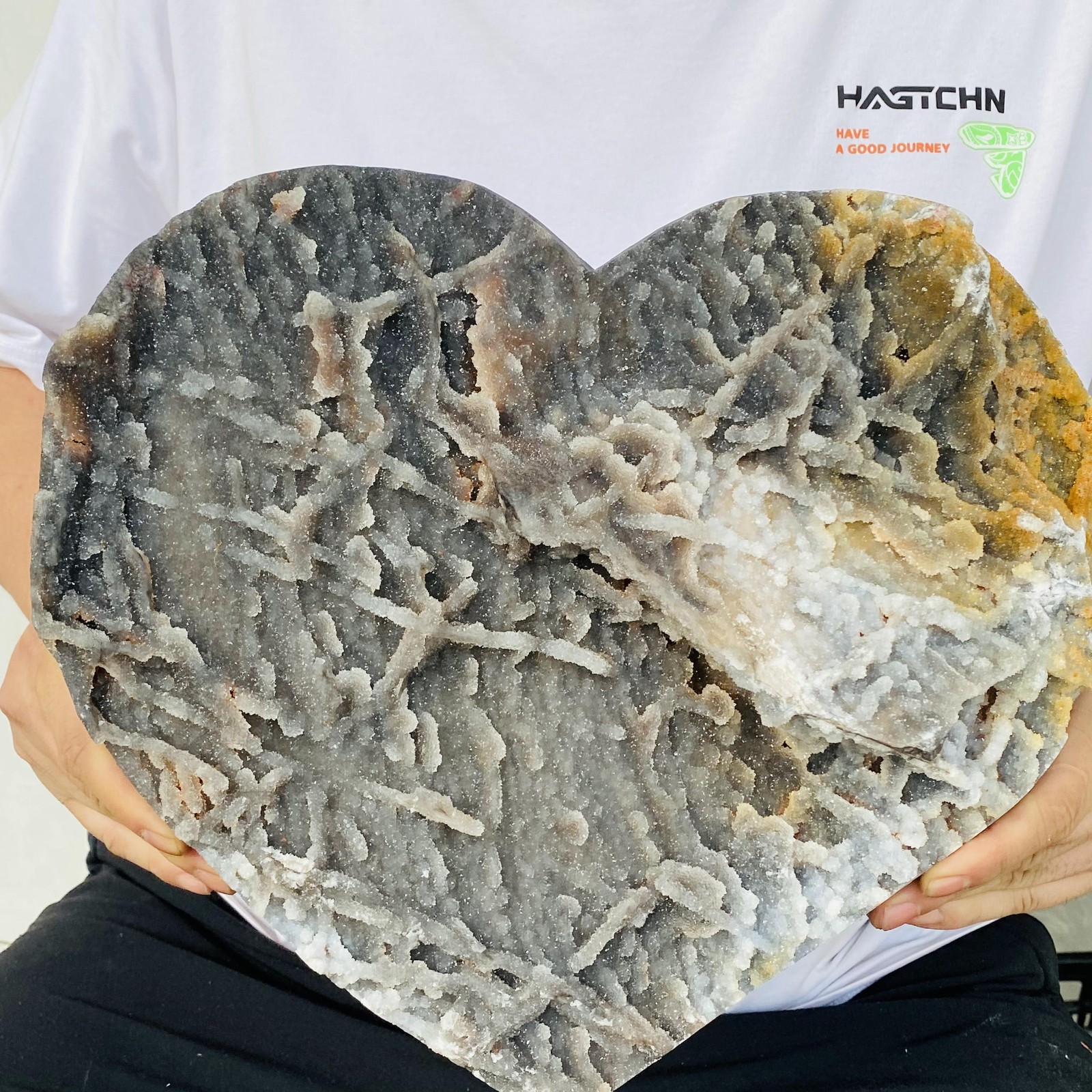Natural Sphalerite ore Quartz heart-shaped Quartz Crystal Reiki Healing 6900g