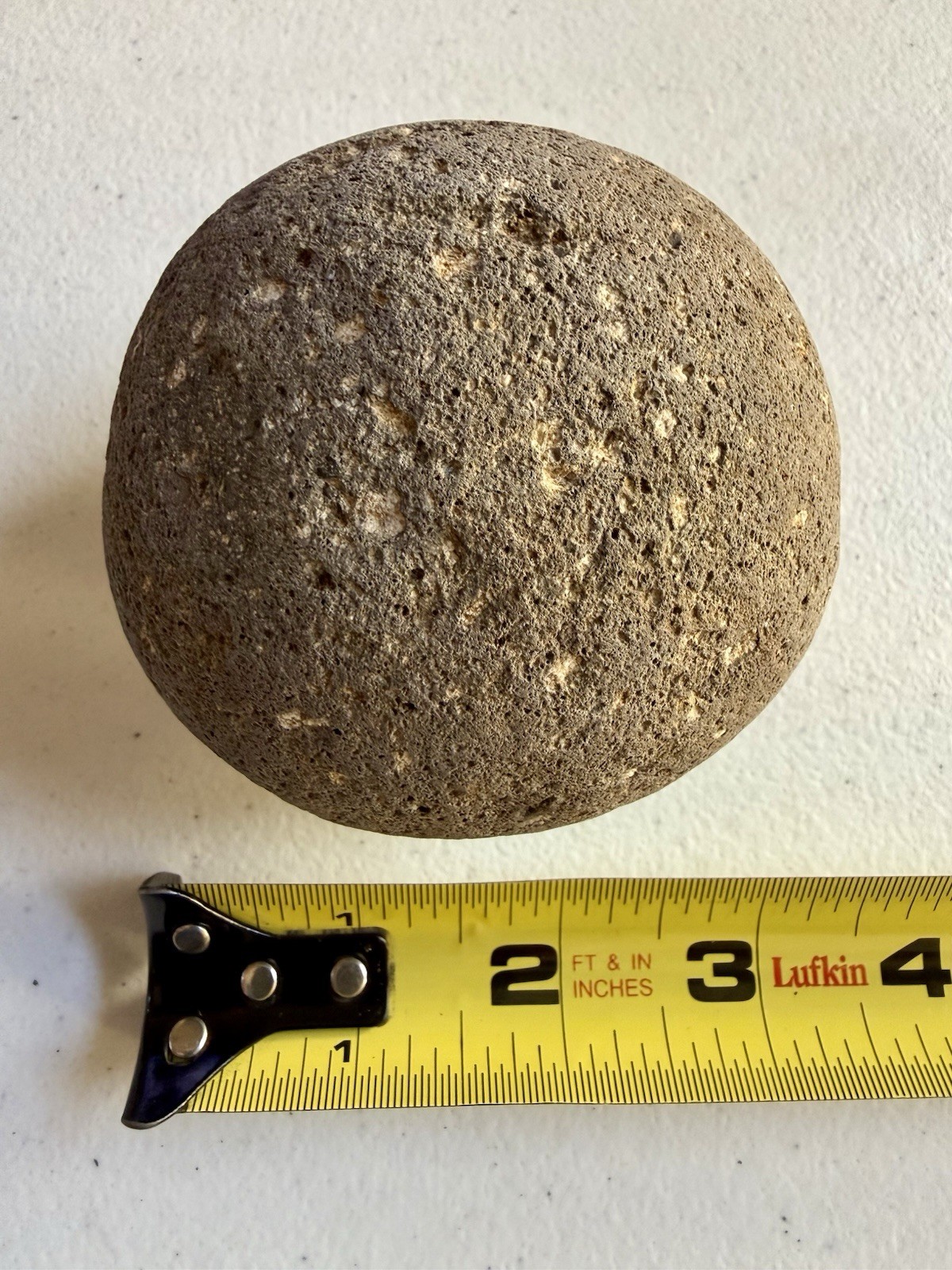 NATURAL SPHERICAL RHYOLITE OR SANDSTONE? CONGLOMERATE ROUND SPHERE STONE ROCK CA