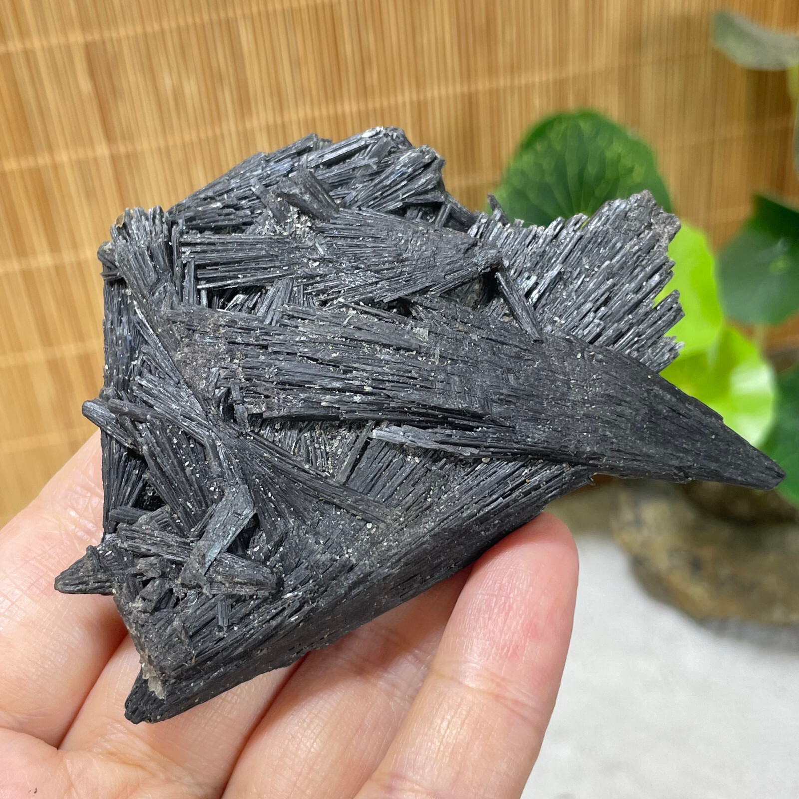 80g Natural Irregular natural black crystal cluster mineral specimen（dian qishi）
