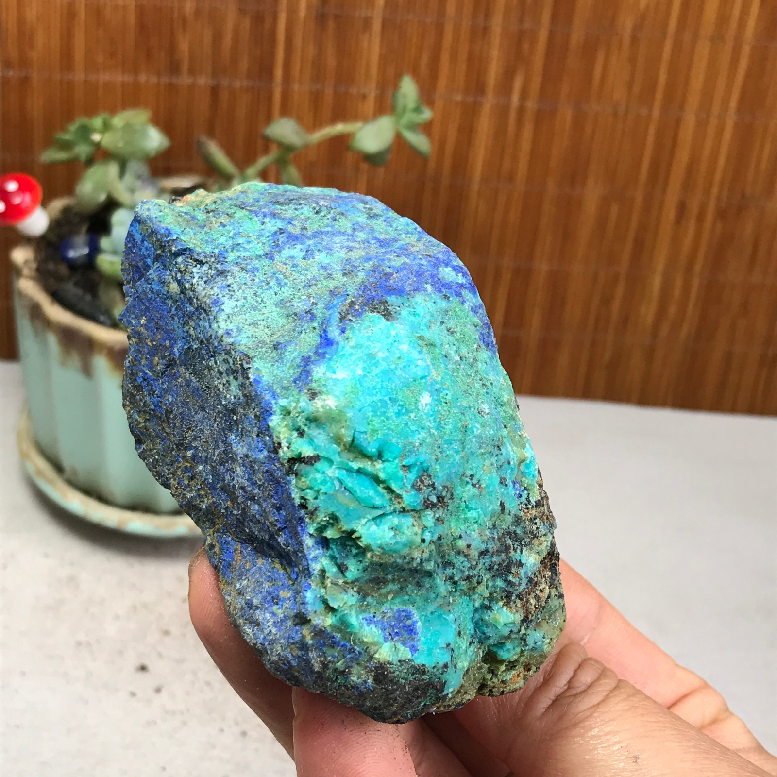 252g Natural Azurite/Malachite gemstone Rough original Crystal Specimen A5061