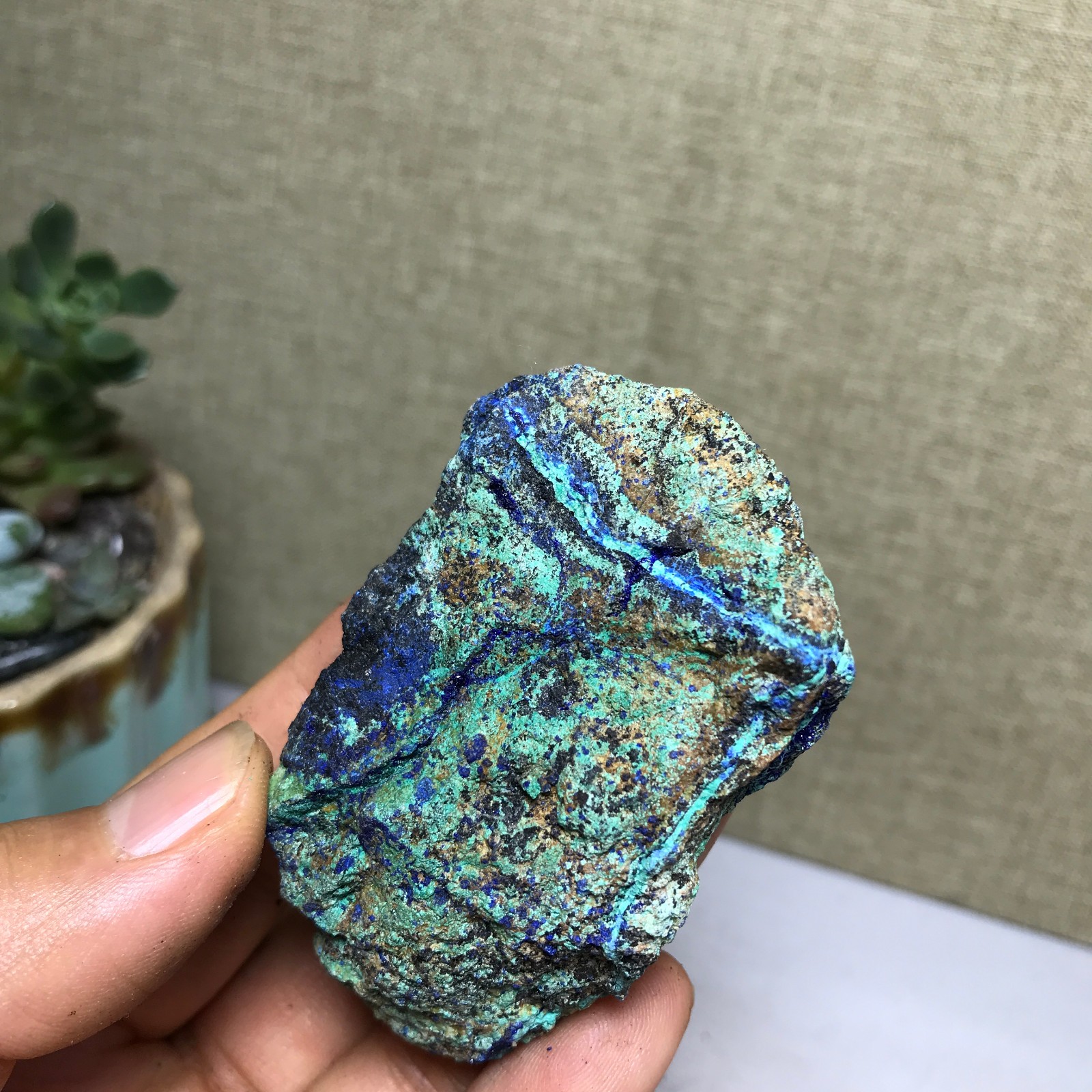 69g Natural Azurite Malachite gemstone Rough original Crystal Specimen A5183