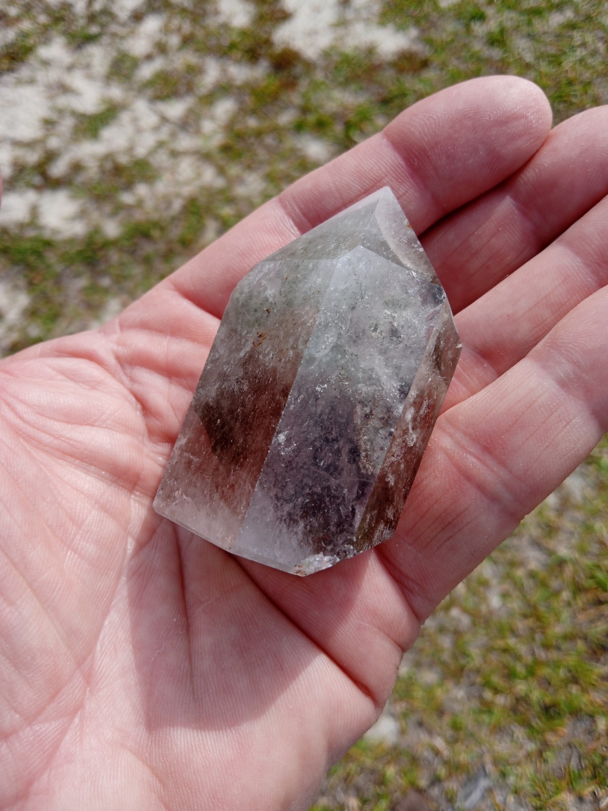 Lot of 5 Phantom (Ghost👻) Quartz Crystal Wand Points Healing. Over 1 Pound! Z1