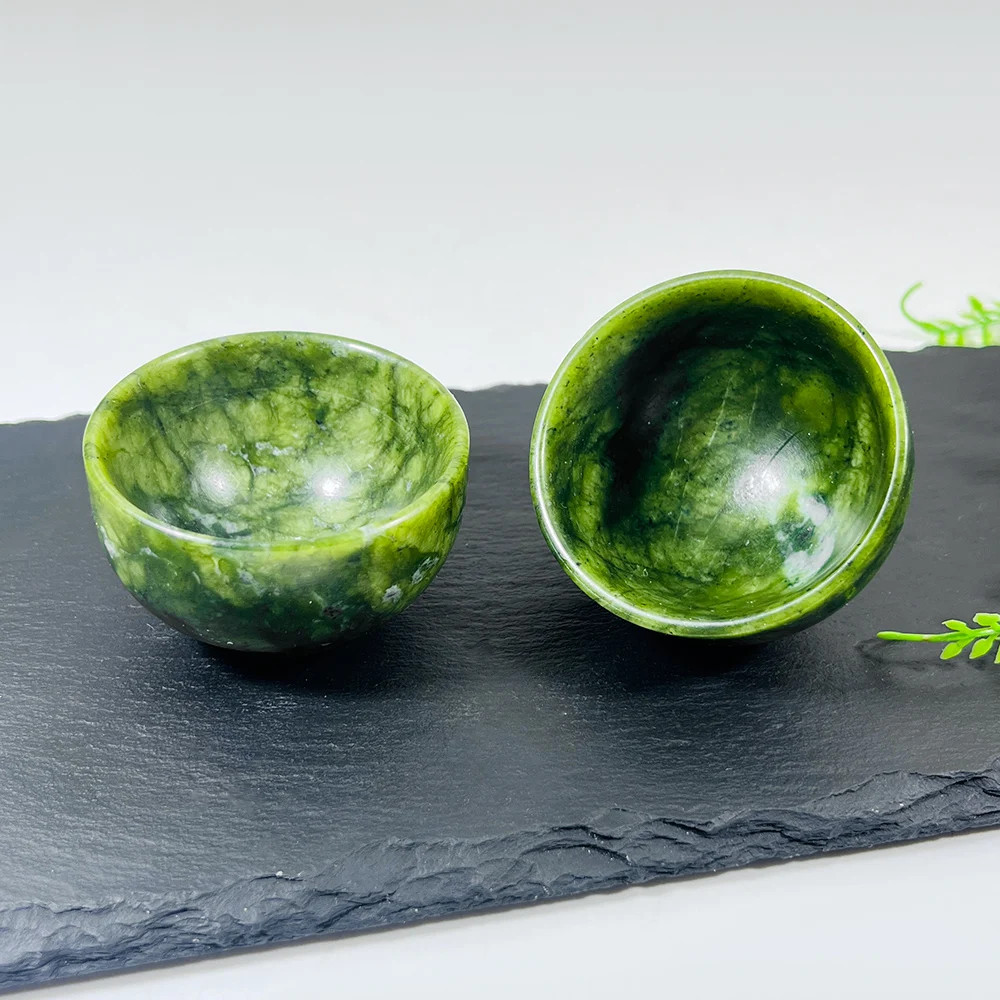 1PC Natural Crystal Jade Bowl,Crystal Cup,Cauliflower Jade Bowl,Natural Crystal
