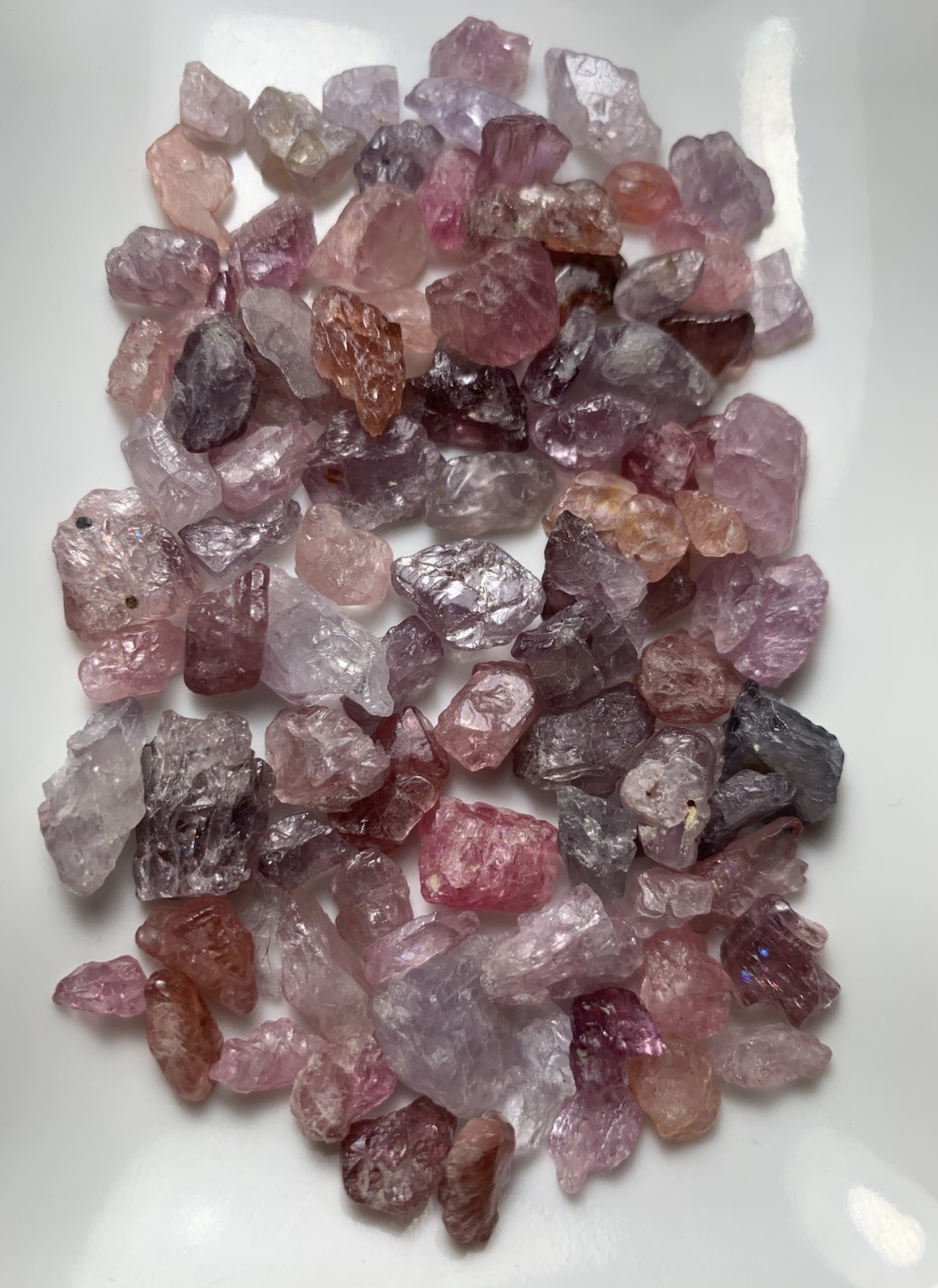 250Ct Beautiful Natural Mix Color Spinel Rough From Burma