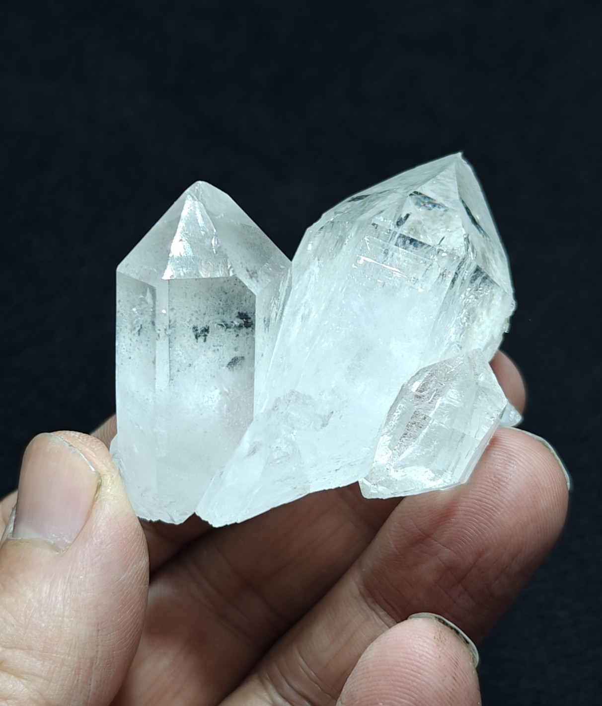 Twin Clear Quartz Formation Interconnected Crystals 76 grams