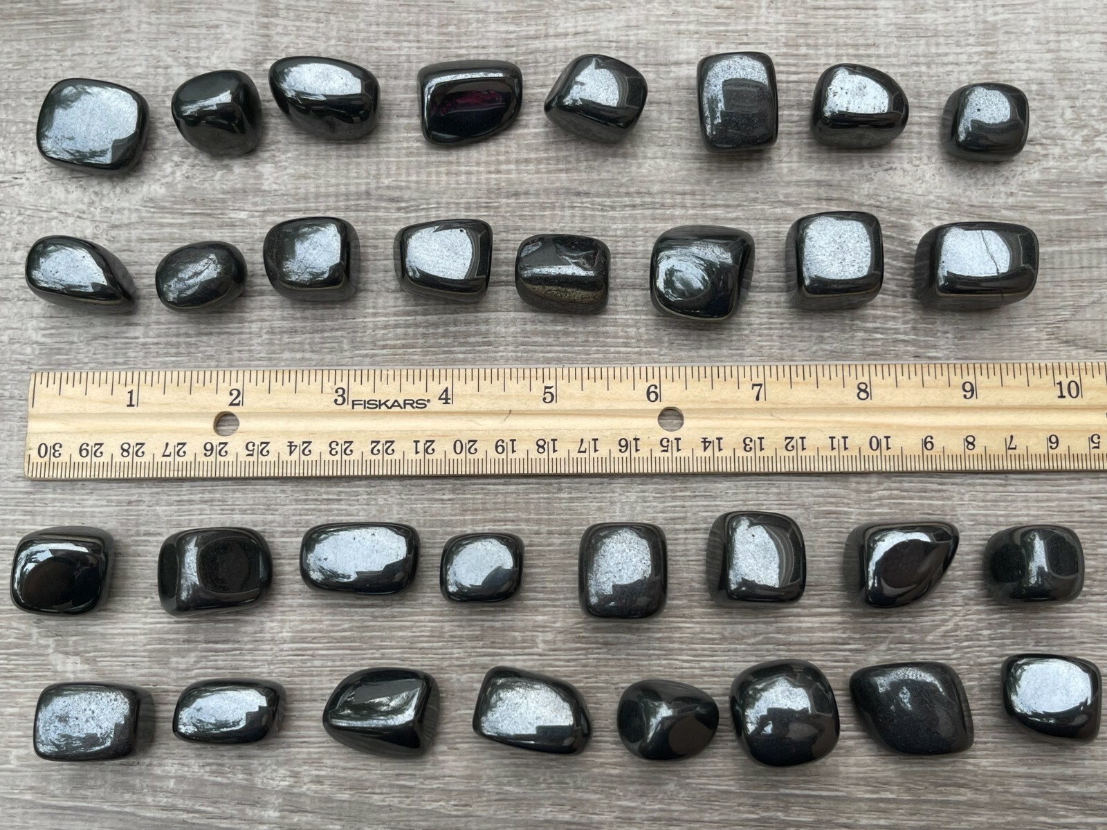 Grade A++ Hematite Tumbled Stones, 0.75″-1.25″ Tumbled Hematite, Wholesale Bulk