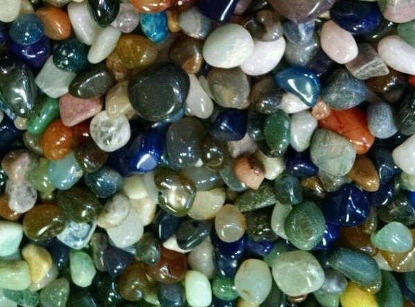 30-50 colorful Mixed Natural Assorted bulk tumbled Gem stone mix 1/4lb