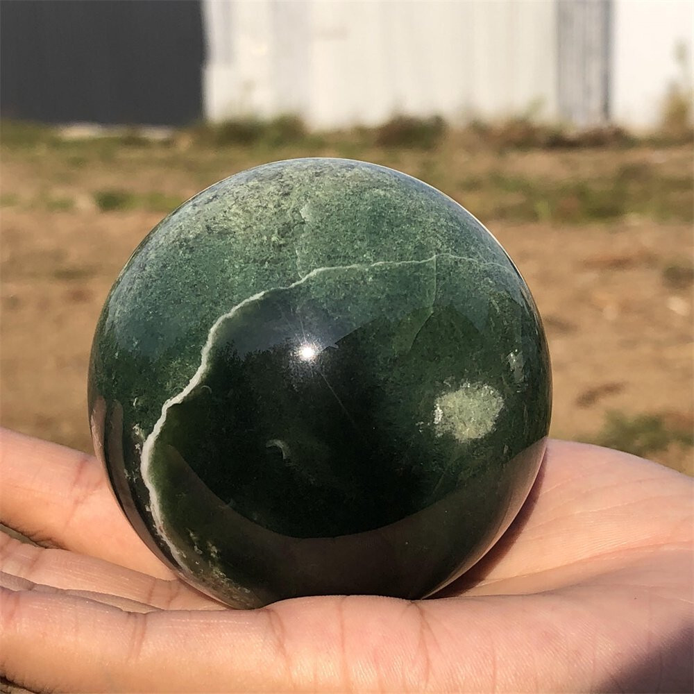60mm Natural Ocean Jasper Ball Quartz Crystal Sphere Reiki Healing 1pc