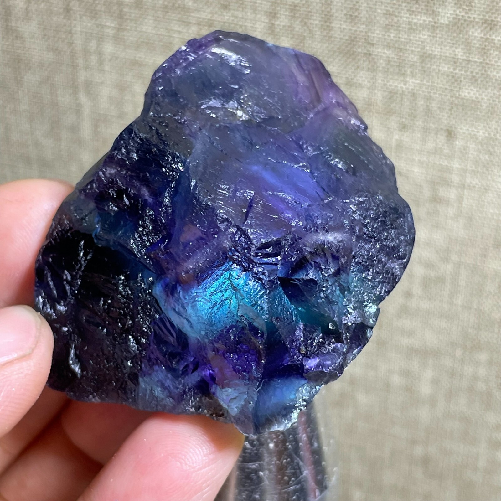 Raw Fluorite Crystals – rainbow – Rough Stone Healing Natural Gemstone 101g A43