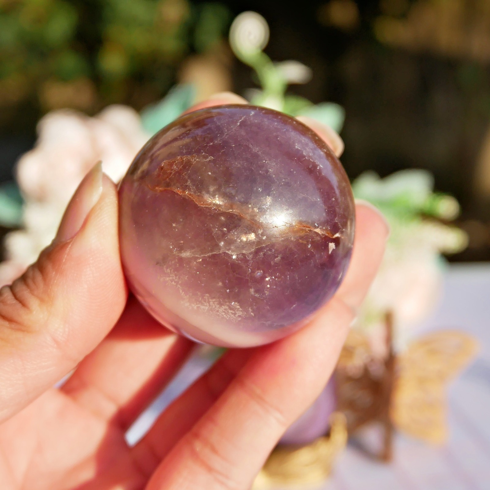2PCS Fluorite Ball Set Crystal Sphere Healing Stone Rainbow Mental Clarity 1.7″