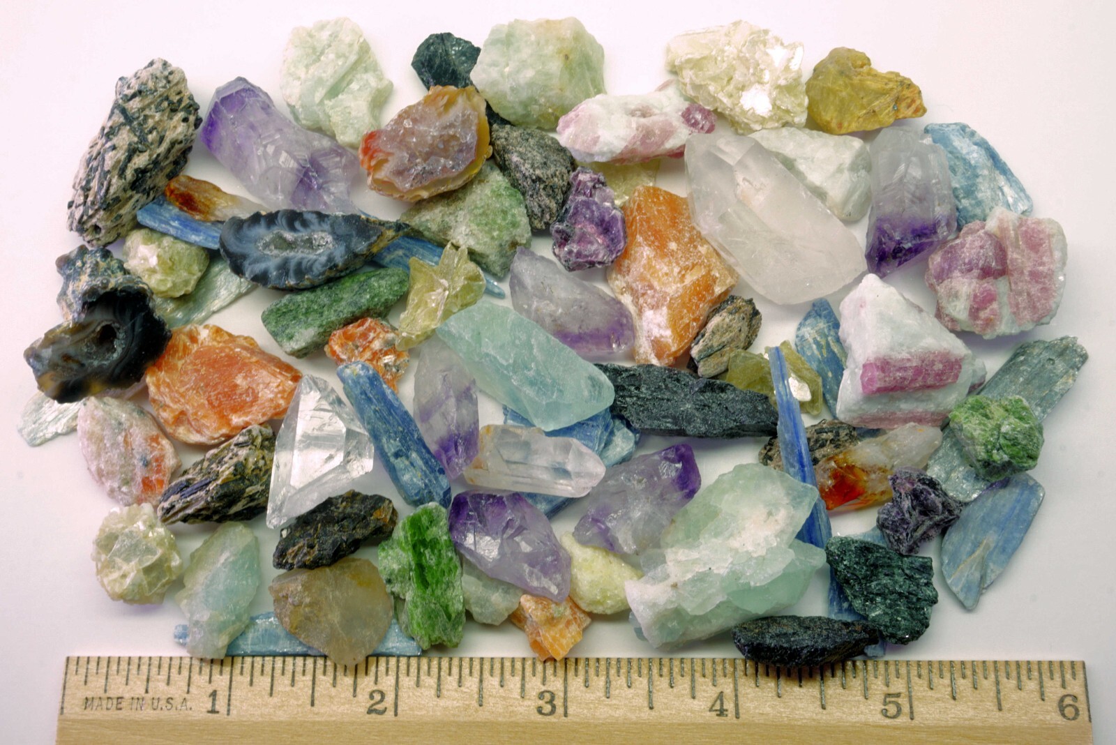 Crafters Brazil Mix 1/2 Lb Natural Crystals Mineral Specimens Mixed Gemstones