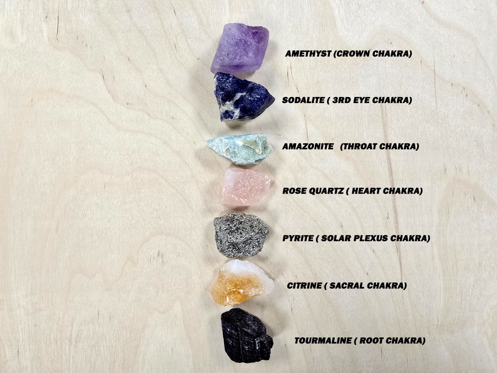 7 CHAKRA Crystals Set – Raw Natural Healing Crystals Collection Rough Gemstones