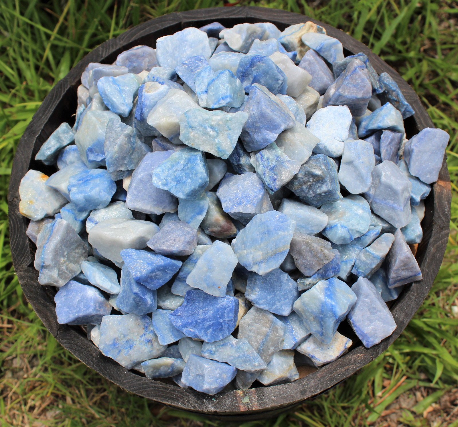 1 Blue Quartz Rough Crystal (Natural Raw Gemstone)
