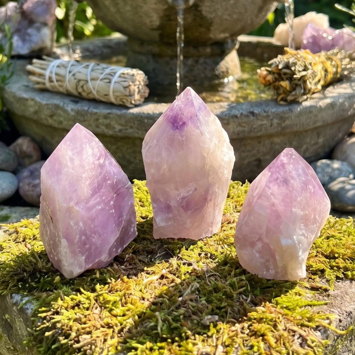 Amethyst Crystal Standing Tower Point Large Natural Brazil Mineral Specimen