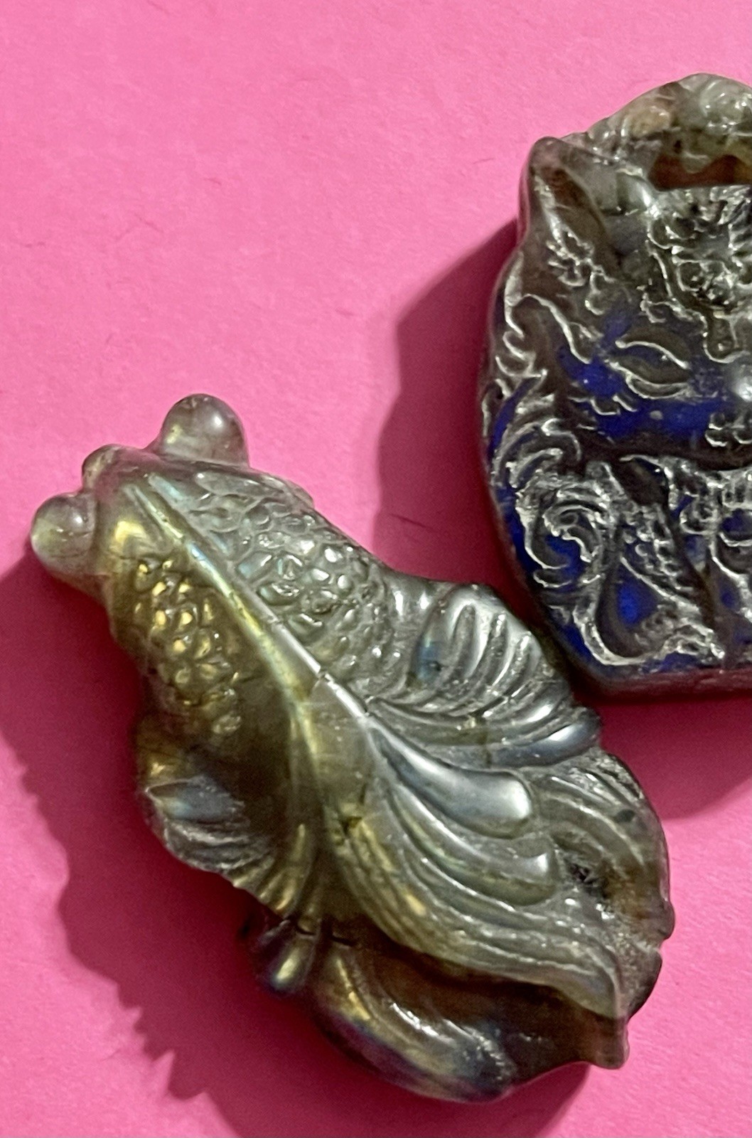 labradorite crystal carvings