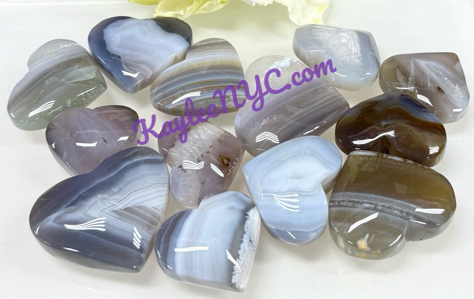 Wholesale Lot 2 Lbs Natural Botswana Agate Crystal Heart Healing