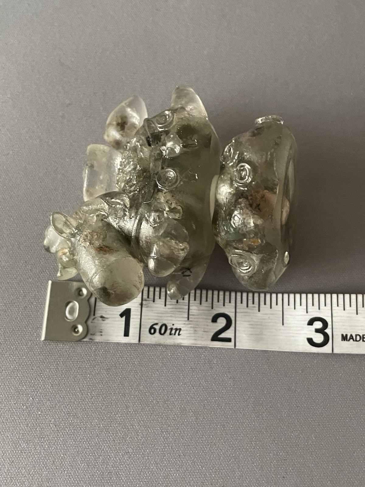 Garden Quartz Crystal/Gemstone Chips In Resin Pony Money Boat Spinner 2 1/2″