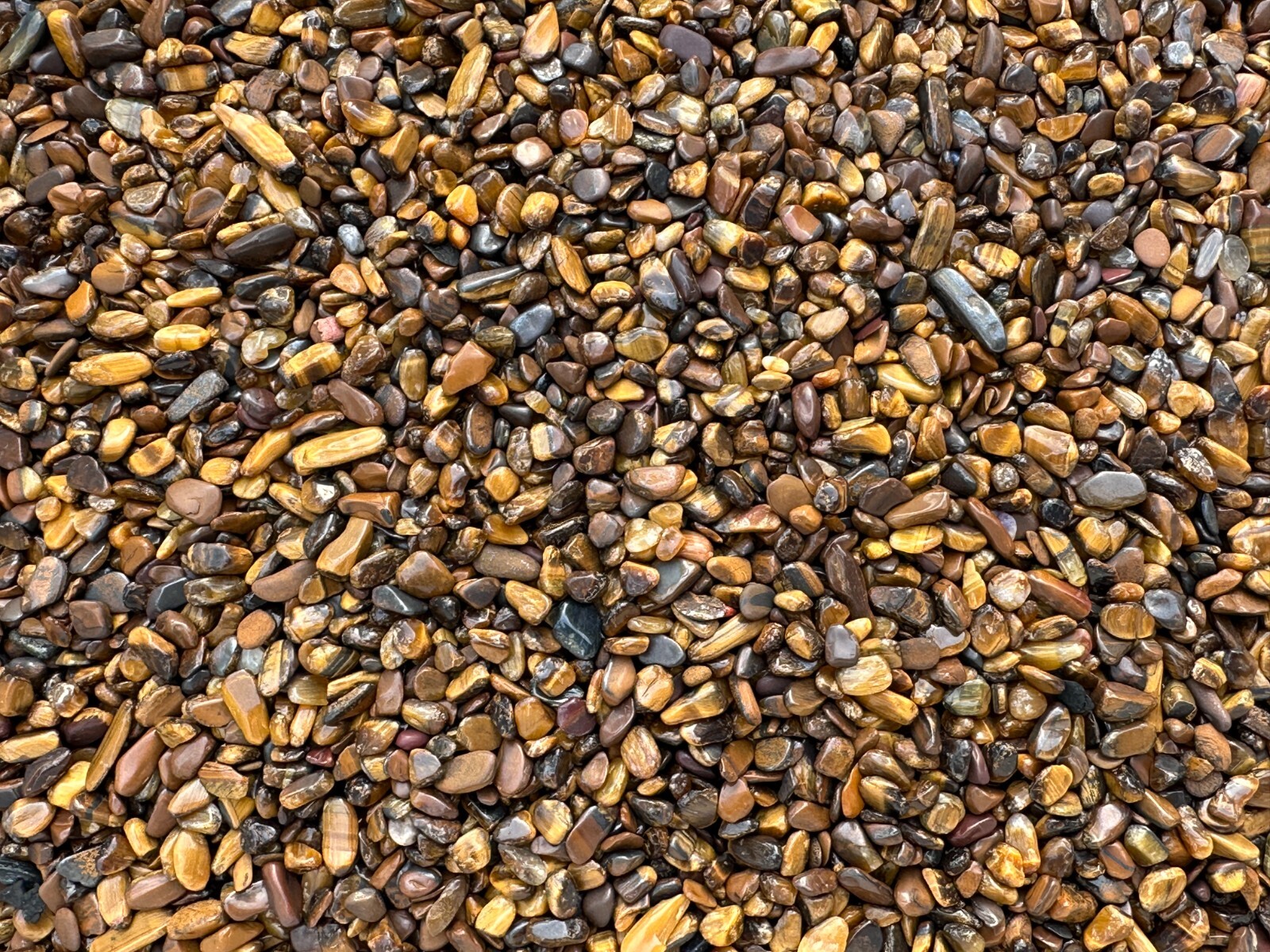 Grade A++ Tiger Eye Semi Tumbled Gemstone Mini Chip 2-5 mm, Wholesale Bulk Lot