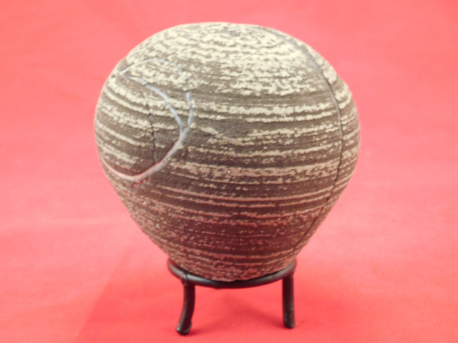 BIG! 100% Natural Ringed PYRITE Concretion From China! With Stand 1241gr