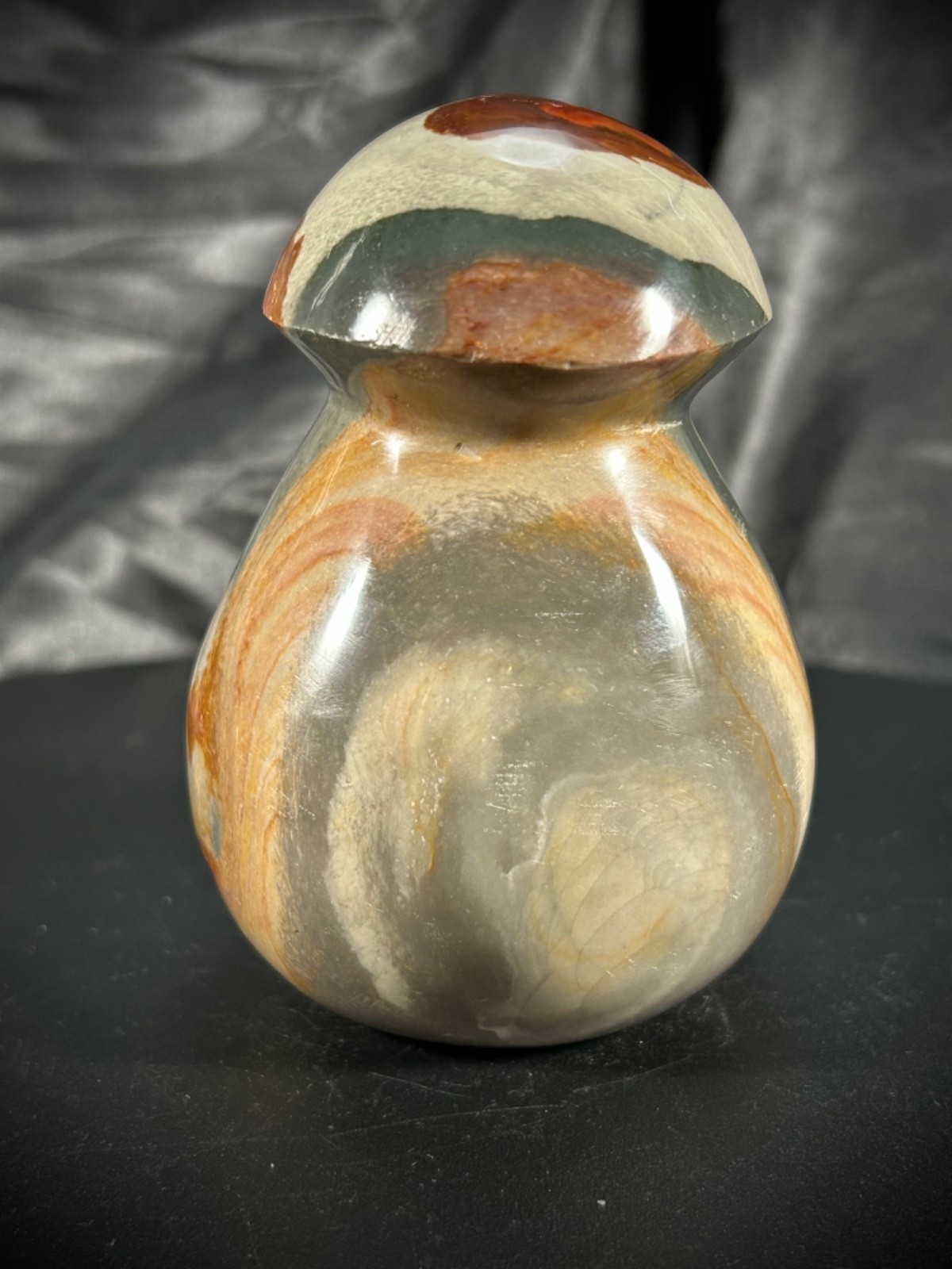3.85″ Polychrome Jasper Mushie 1lb 3.8oz (562 grams)