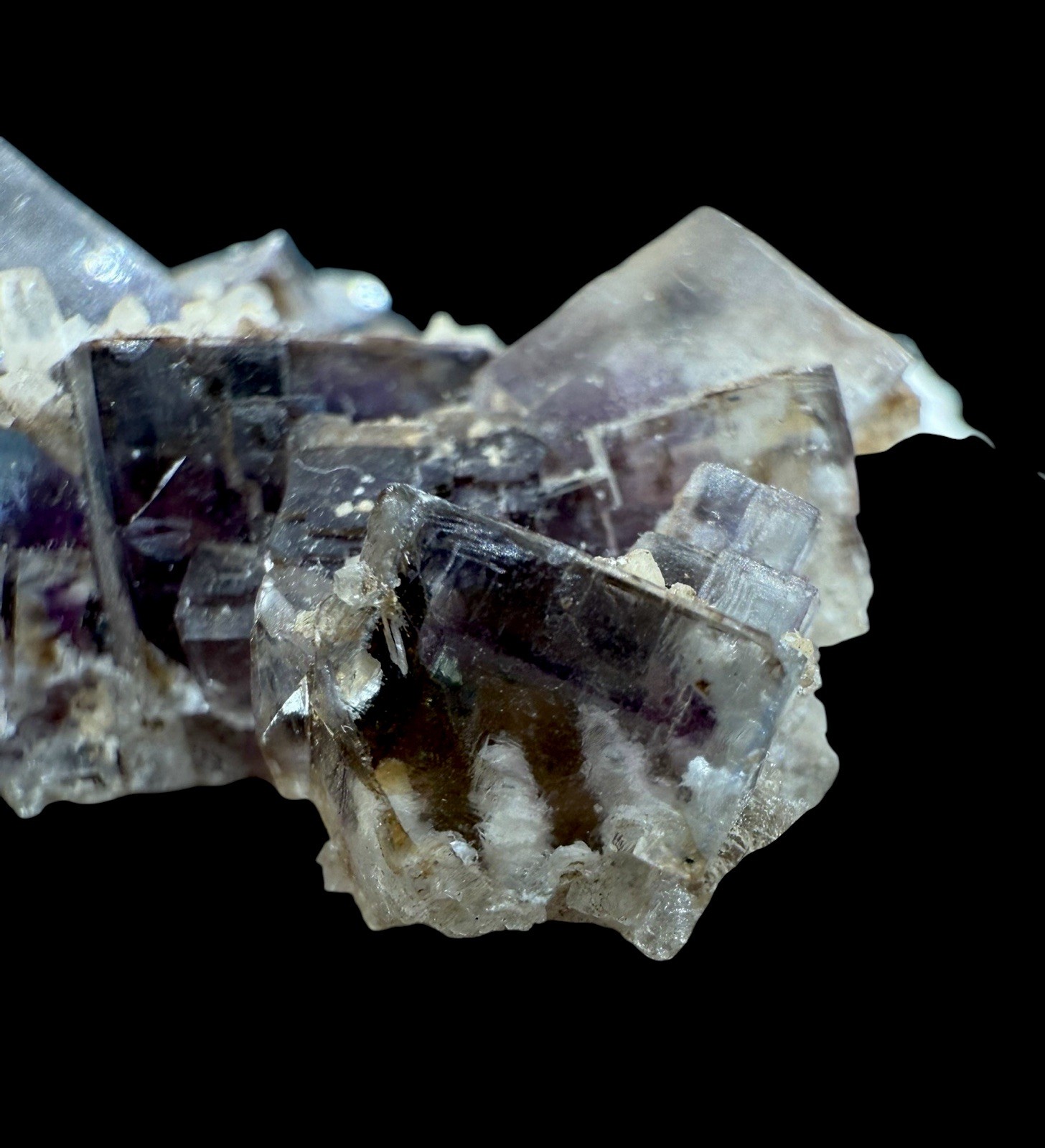Blue & Purple Fluorite & Barite : Minerva #1 Mine . Hardin County, Illinois 🇺🇸