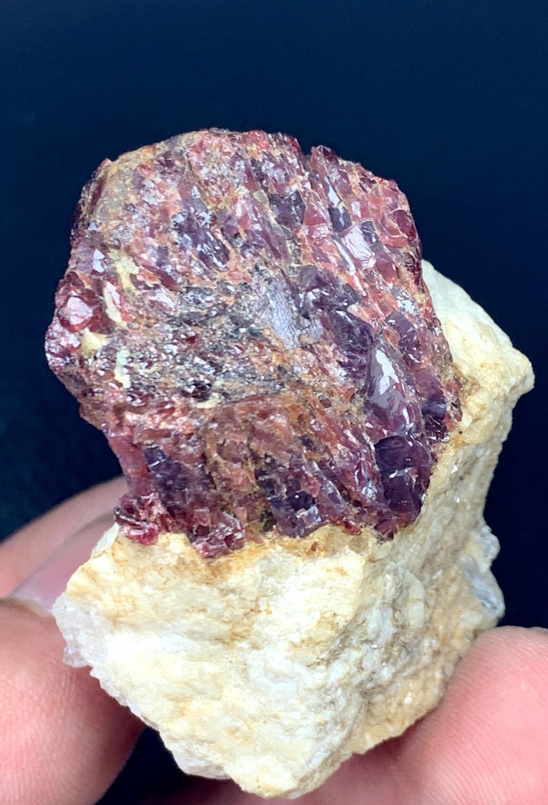 Natural Red color Rare Garnet, Raw Crystal from Pakistan 76 gram from Pakistan