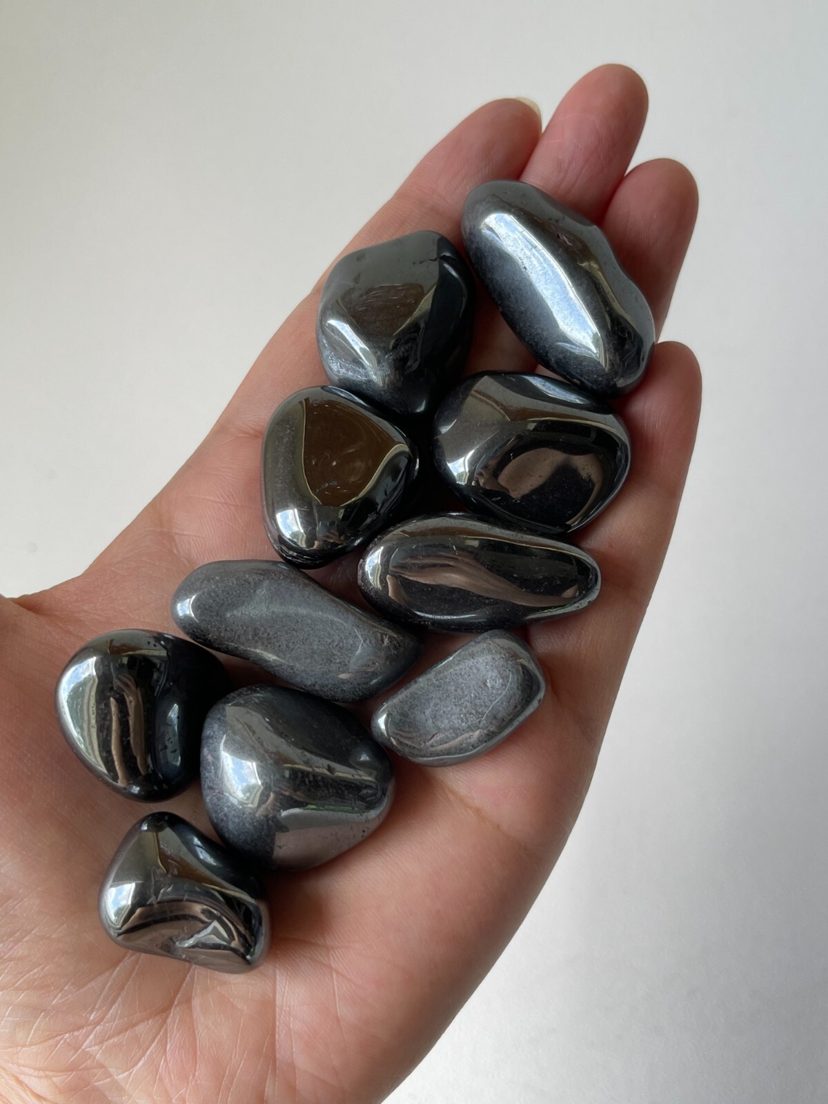 Grade A Hematite Tumbled Stones, 0.75″-1.25″ Tumbled Hematite, Pick How Many