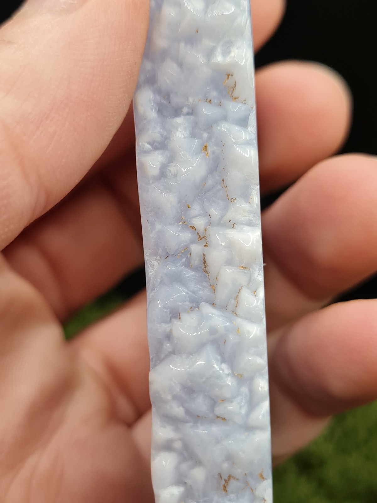 High Quality Blue Lace Agate Polished Slab – Namibia – Banded Crystal – 69g