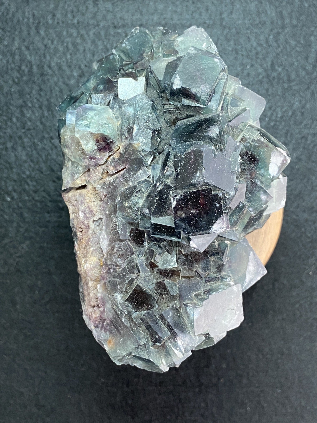662g Solid Color Change Fluorite Cluster Twin Cubic Crystals UV Fluorescent