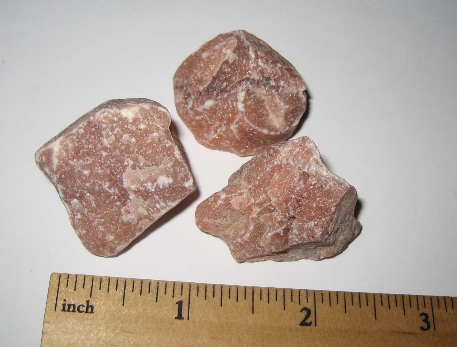 3 BEAUTIFUL SMALL RARE NATURAL 1″- 1.2″ RHODAZEZ PINK AZEZTULITE STONES ~ 64g *2