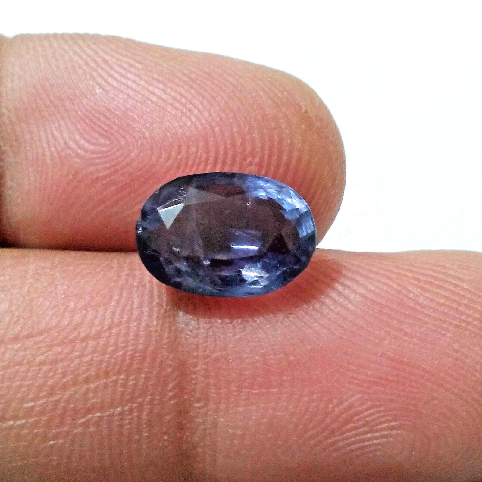 Elegant 3.40 Crt Blue Iolite Faceted Oval Shape Size 12×8.50×5 MM Loose Gemstone