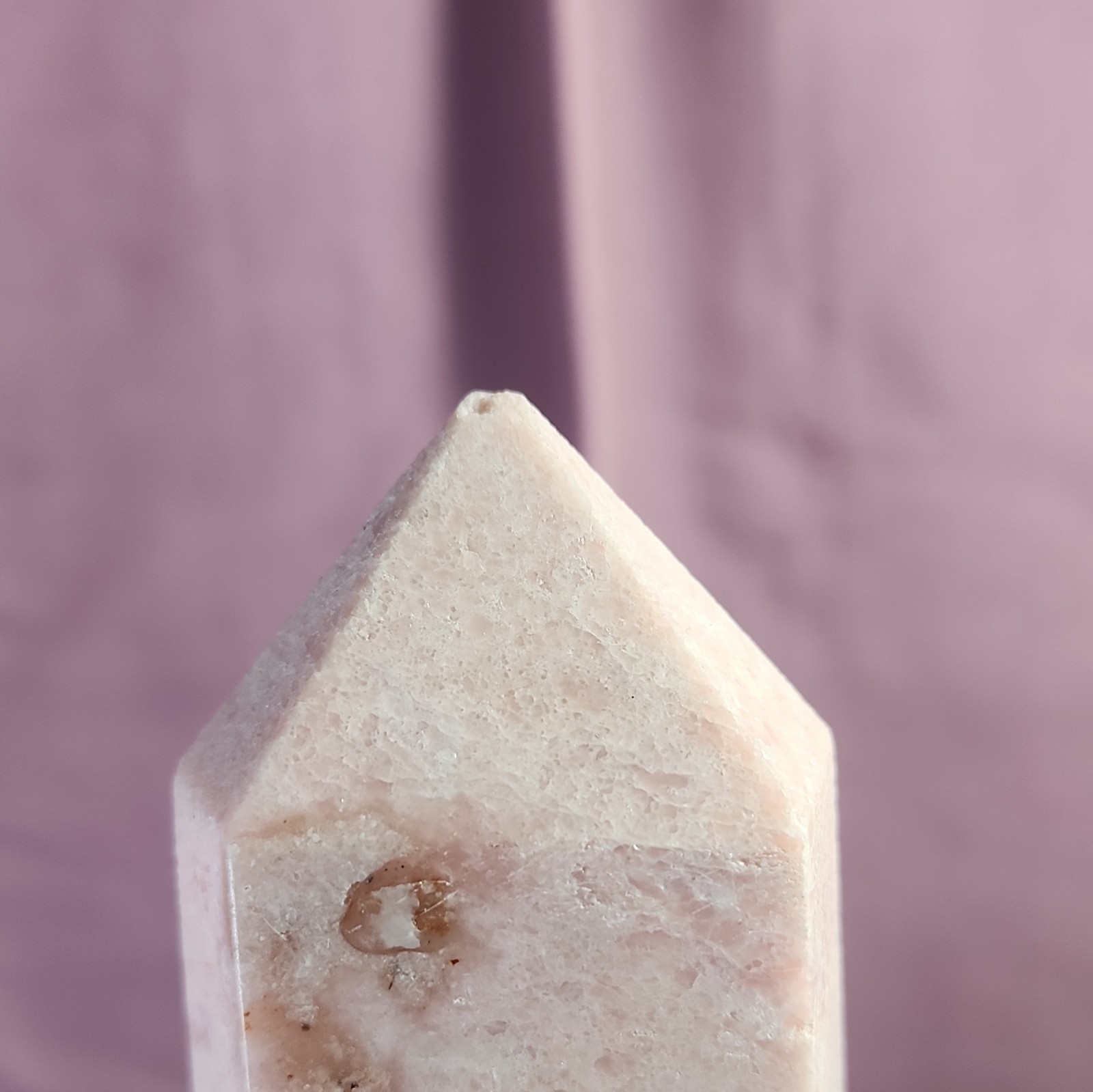 7 in by 2 in, Pink Opal Tower Point Obelisk Polished Stone