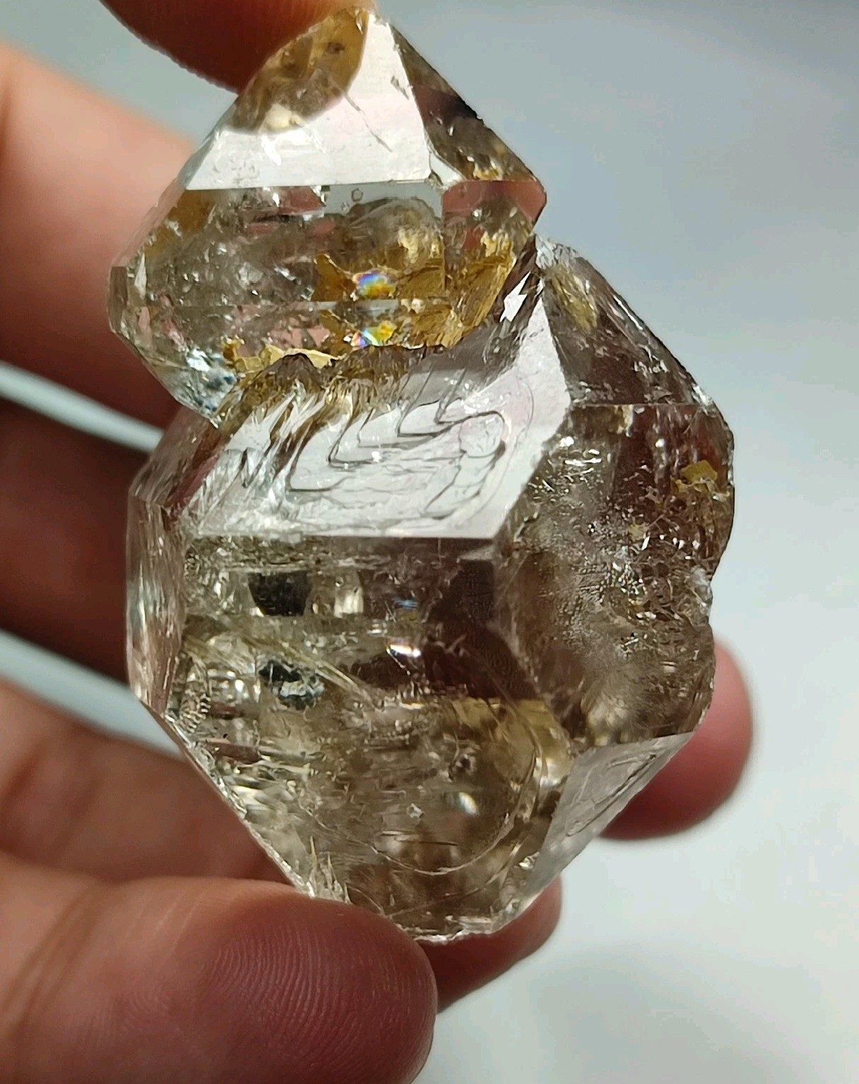 Herkimer Diamond Quartz DT Crystal With Good Clarity & Nice Growth-90-grams.