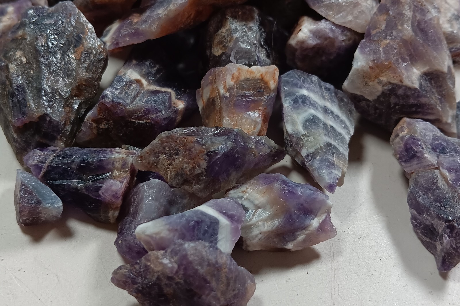 2.5 Pound Lot Amethyst crystal chevron amethyst Zambia all natural Lot 3