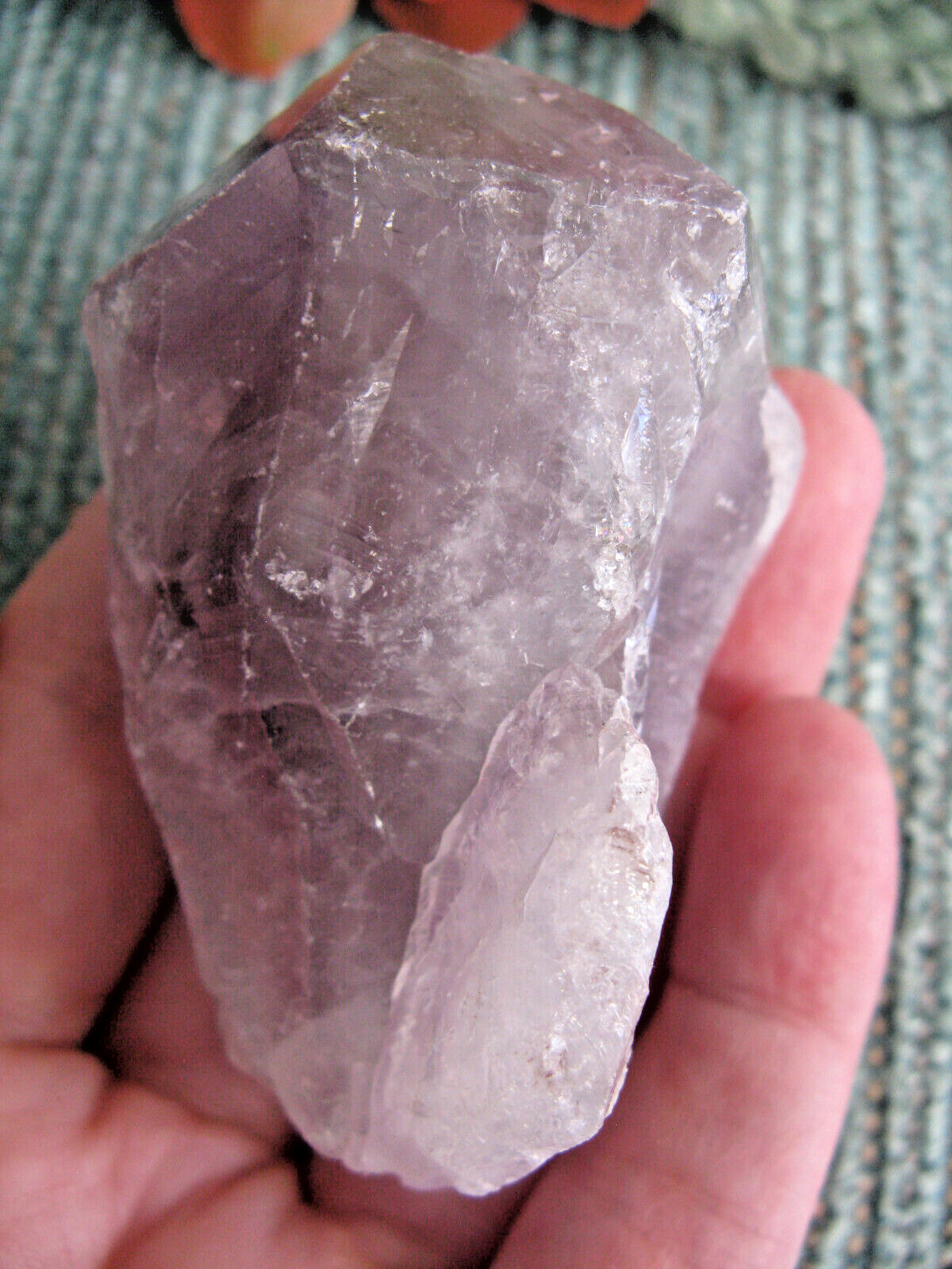 NEW CHUNKY ROUGH NATURAL BRAZILIAN LIGHT PURPLE AMETHYST TWIN POINT