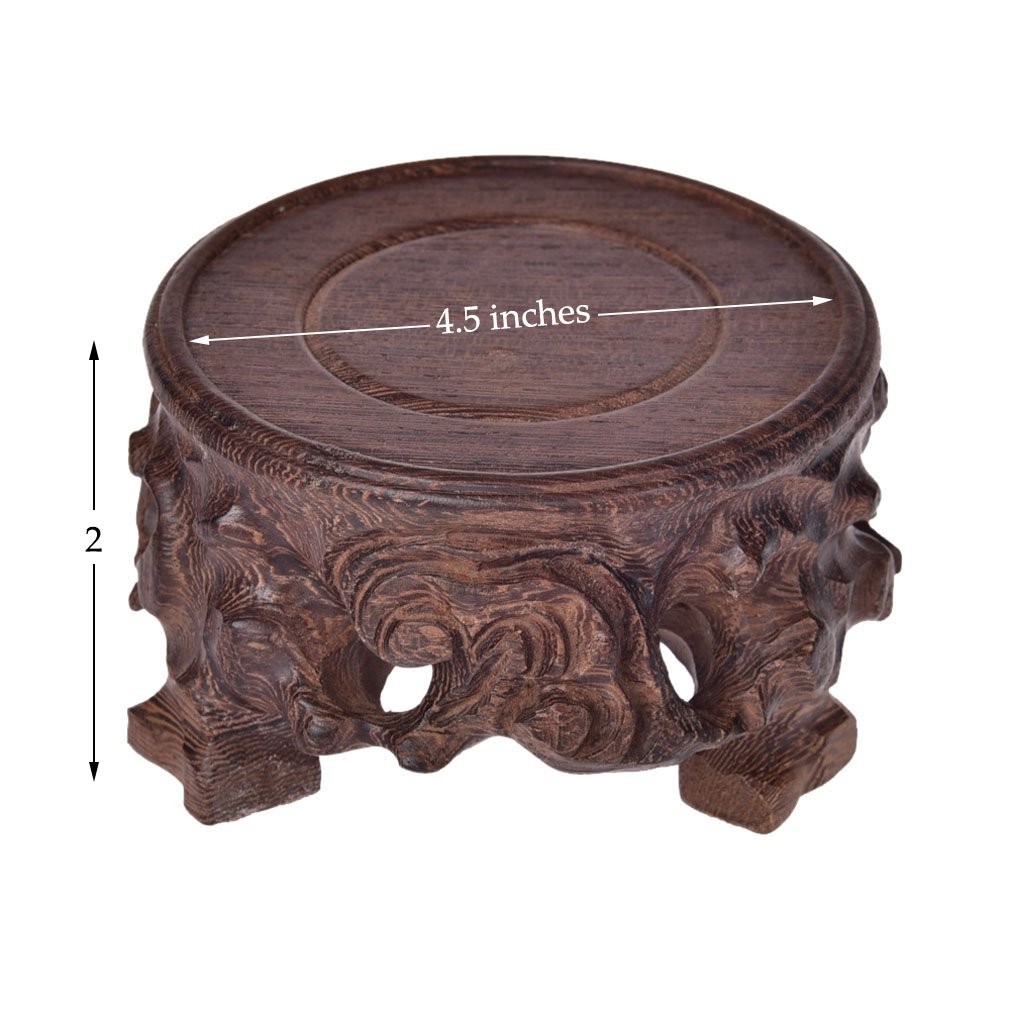 Oriental Asian Handmade Solid Wood Sandalwood Display Stand Pedestal Base