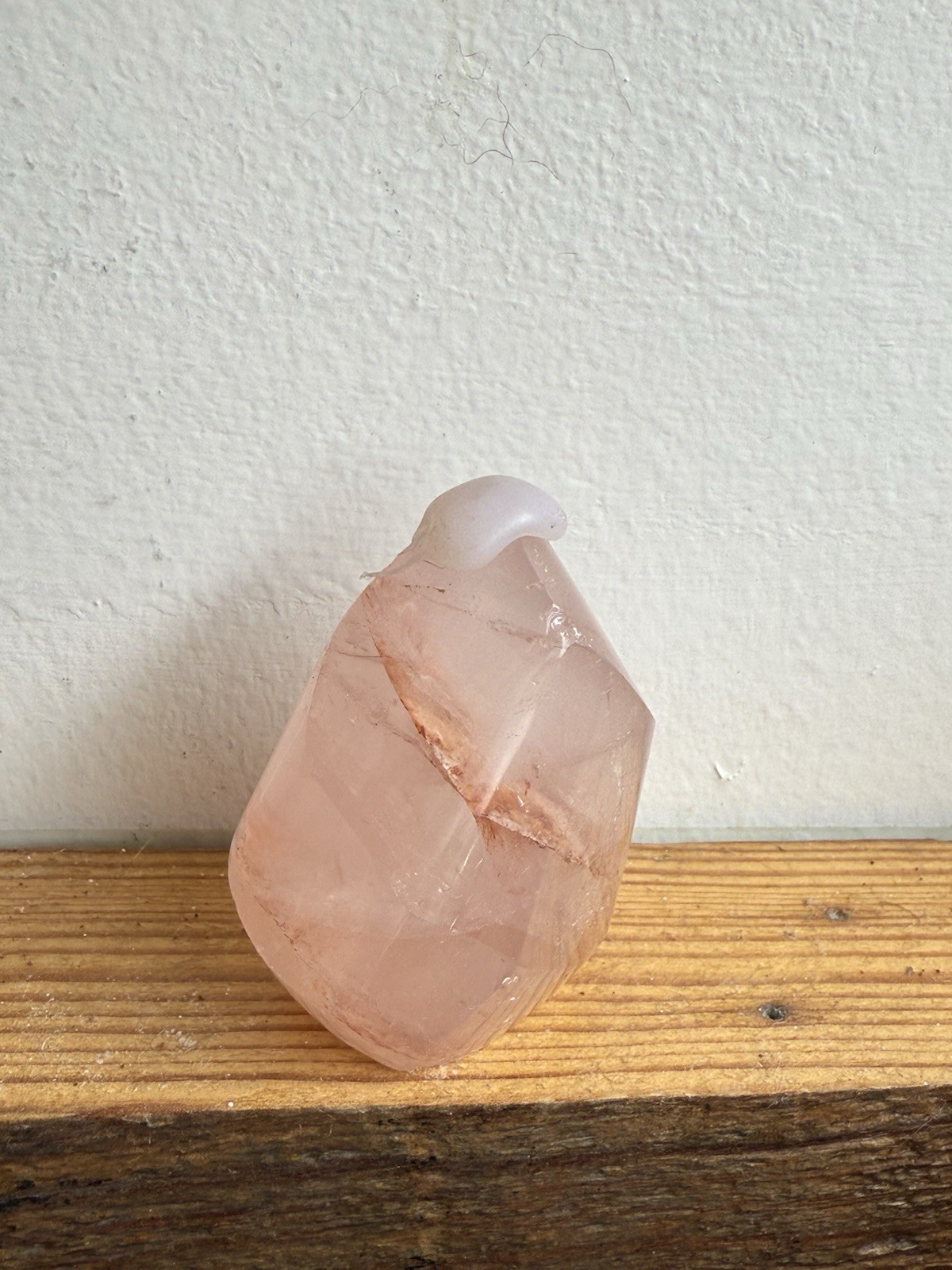 Fire Quartz Crystal Mini Flame and palm stone set of 2 natural healing decor