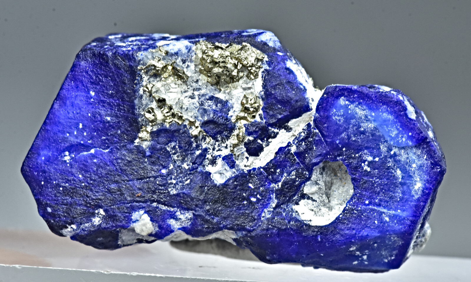 71 Carat Amazing Top Quality Terminated Lazurite Crystal With Pyrite& Forsterite