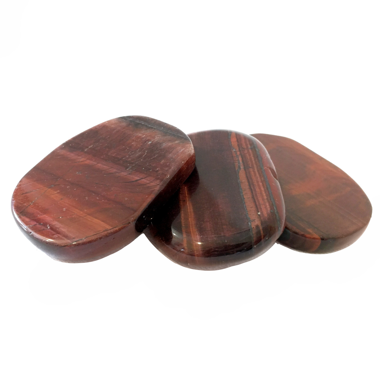 Smooth Polished Tigers Eye Palm Stone Dragon Eye Red Tiger Crystal Heal Reiki