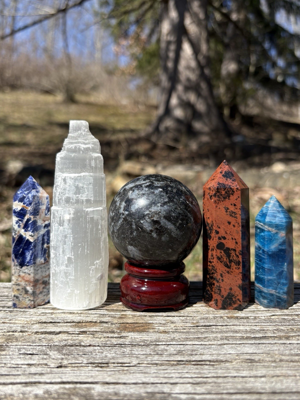 Bulk Crystal Towers Lot- Mahogany Obsidian, Apatite, Selenite, Sodalite & More