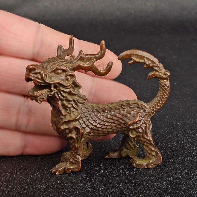 185g Ancient Chinese Handcrafted.Brass Exquisite.Child of the Dragon effigy.gift