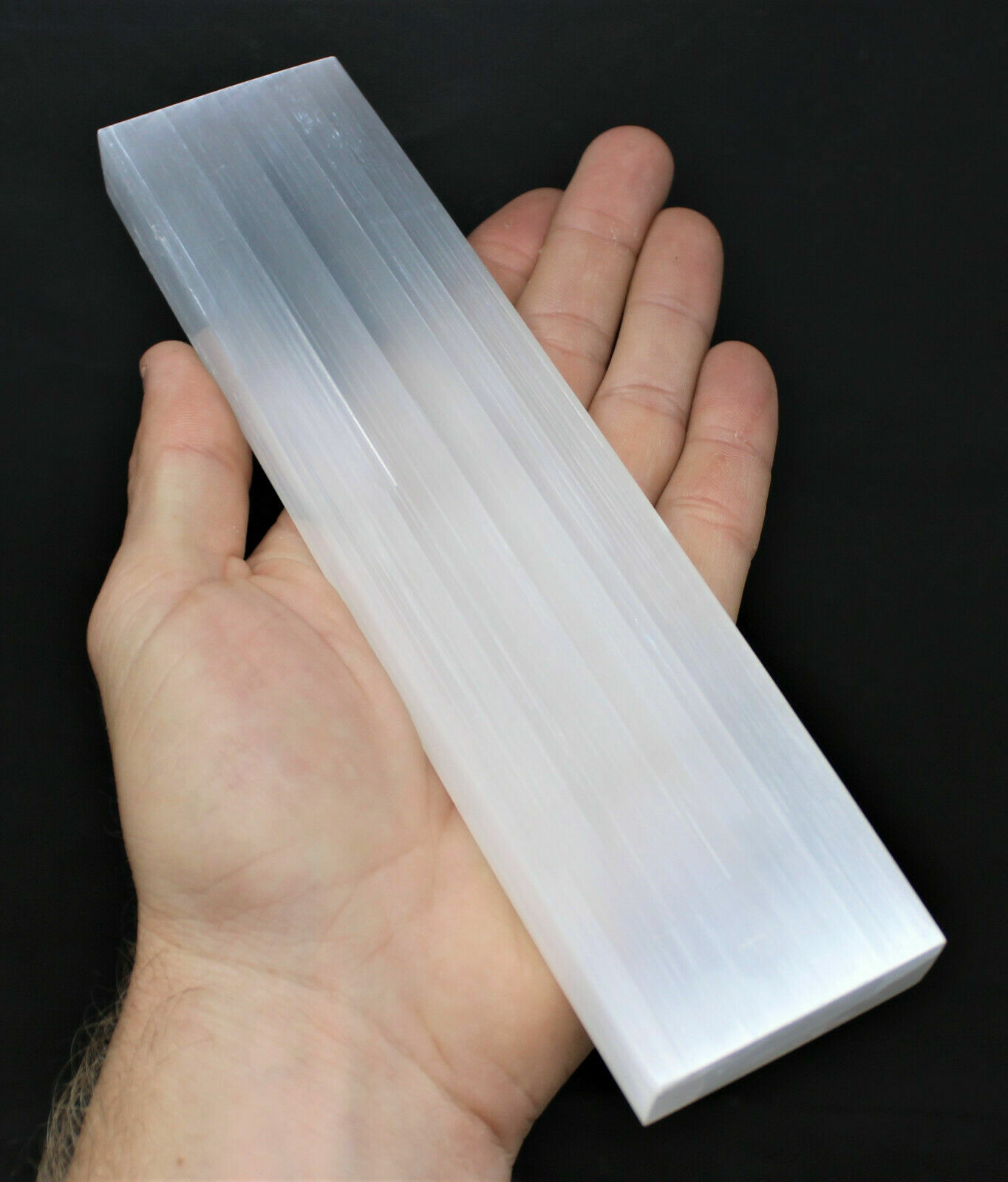 8 ” Polished Selenite Charging Plate XL Flat Wand Natural Crystal Display Plate