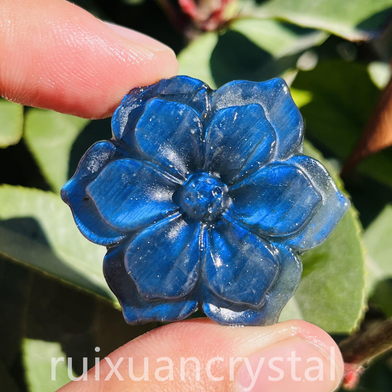 1pc Natural Labradorite Quartz Hand-Carved Flower skull Crystal Reiki healing