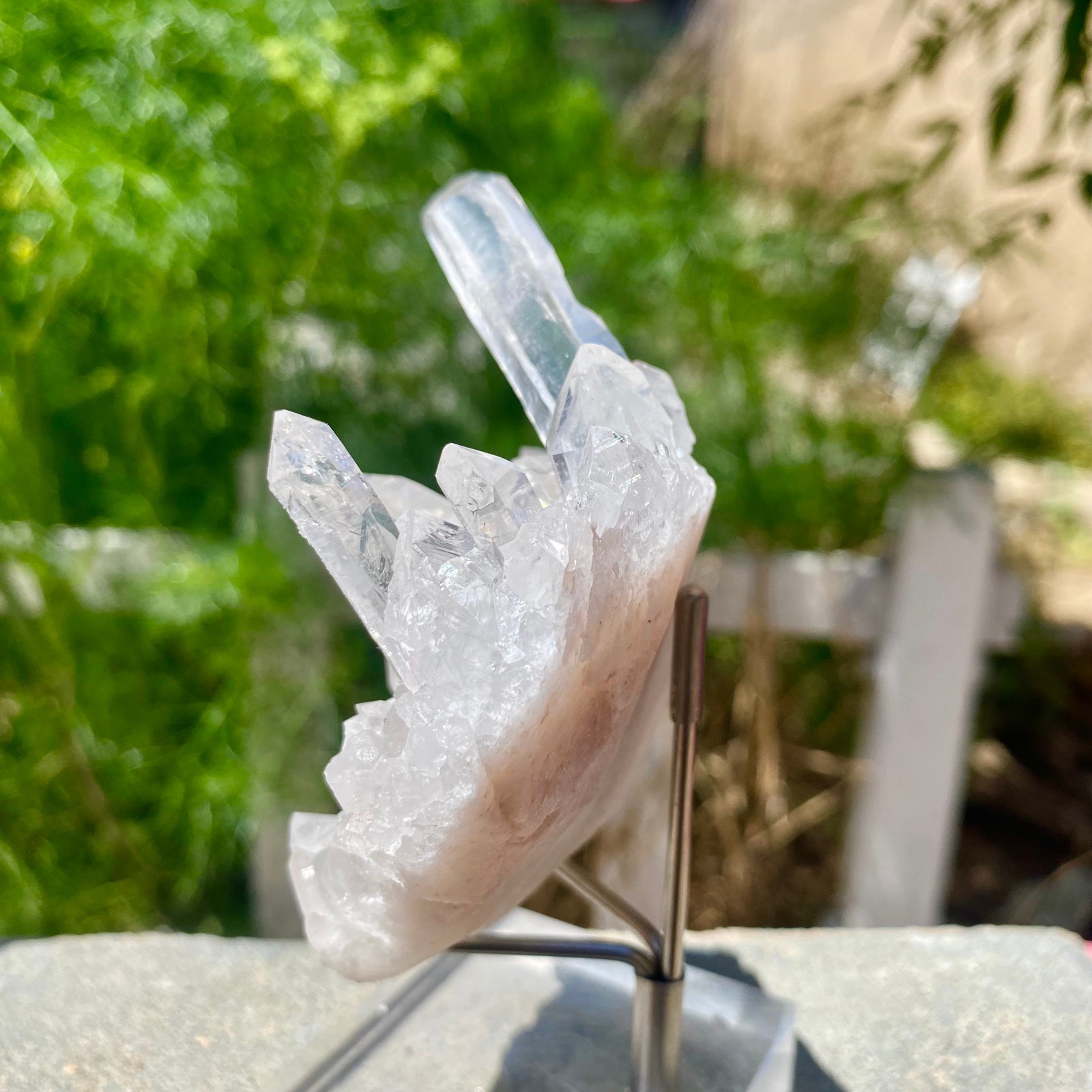 184G Clear White Crystal Quartz Cluster Energy Healing Specimen