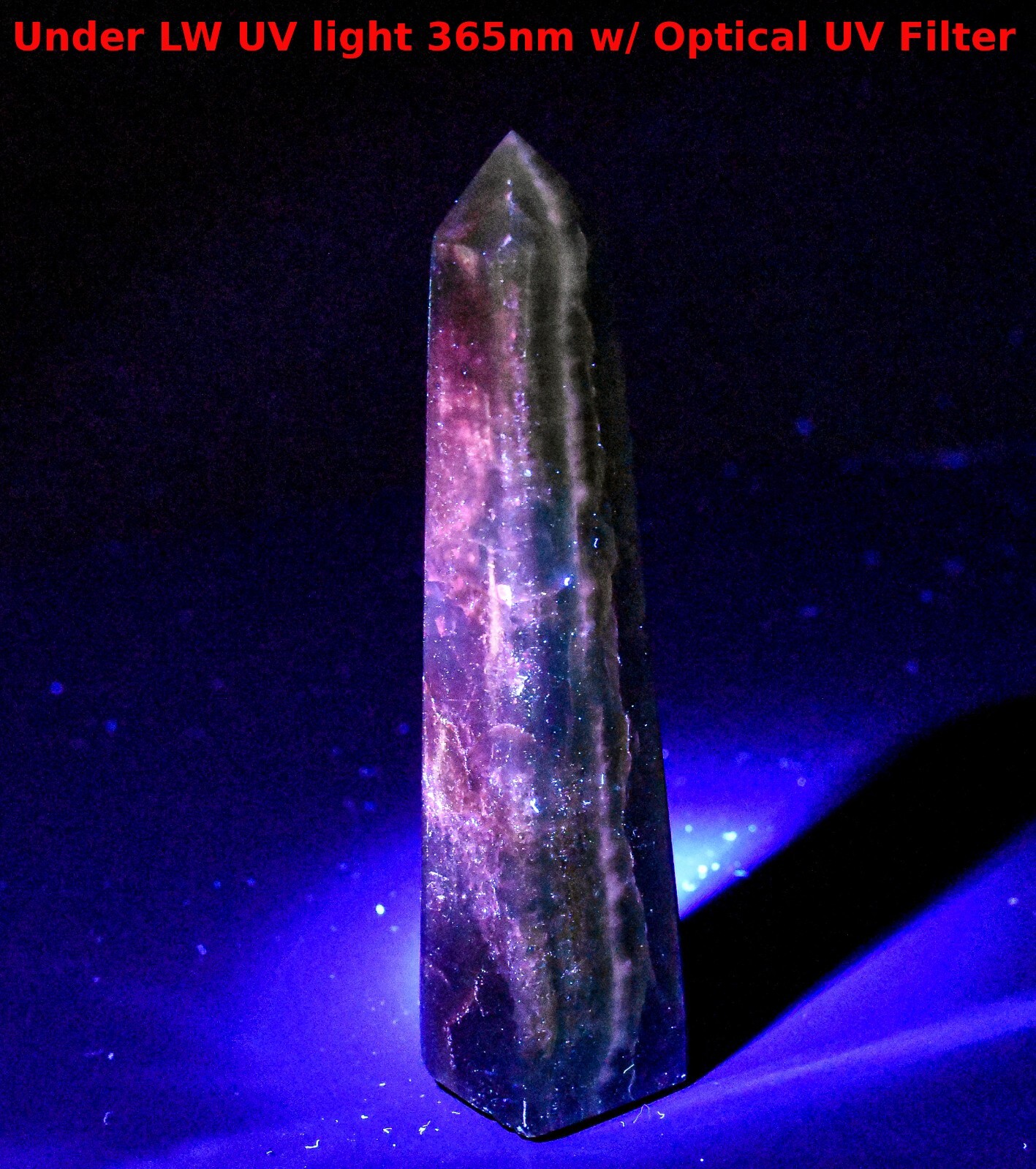 3.6″ Blue Onyx Obelisk Polished Layered Natural Gemstone Mineral Tower Argentina