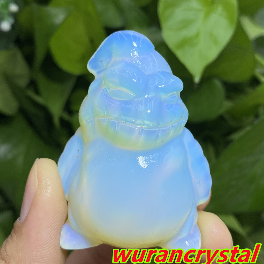 Top Opalite Oogie Boogie Skull Crystal Carved point Christma Halloween gift 1pc