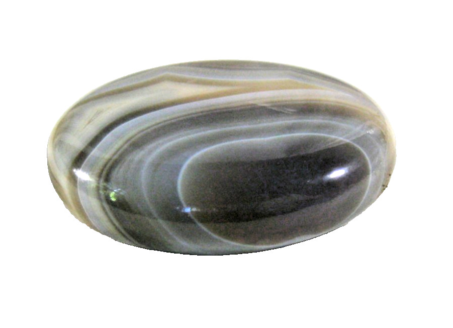 Botswana Agate Polished Disc or Palm Stone 60 mm 100 g