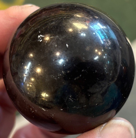Natural Black Tourmaline Ball Crystal Quartz Sphere Healing Stone 185 Grams 52mm