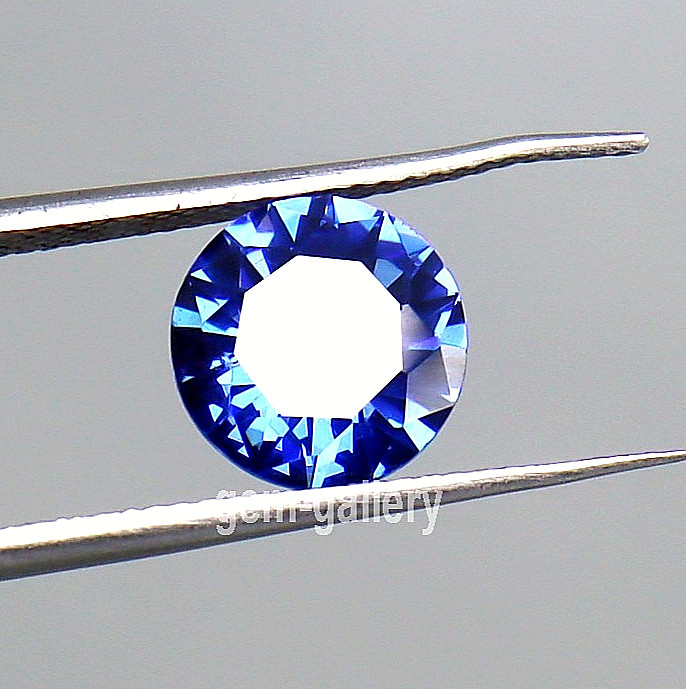3.30 Ct Certified Ceylon Natural Blue Sapphire Round Shape 8mm Loose Gemstone